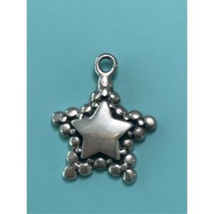 .925 Star outlined with Bubbles Sterling Silver Jewelry #retired Star